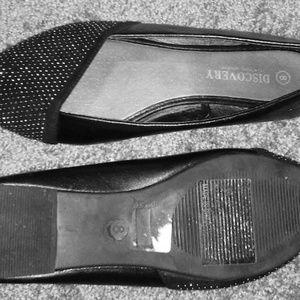 Black flats with little rhinestones